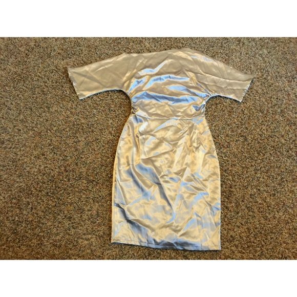 NWT OC Order Plus Metallic silver dress Asymmetric - Picture 1 of 9